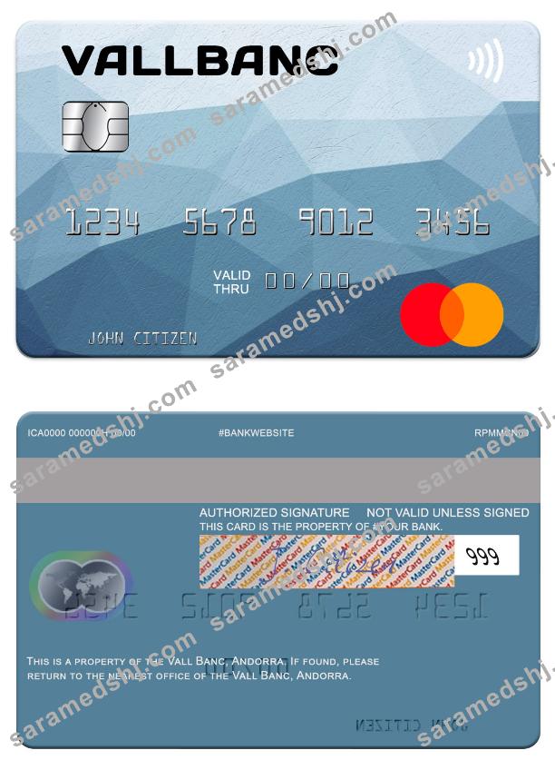 Andorra Vall Banc mastercard